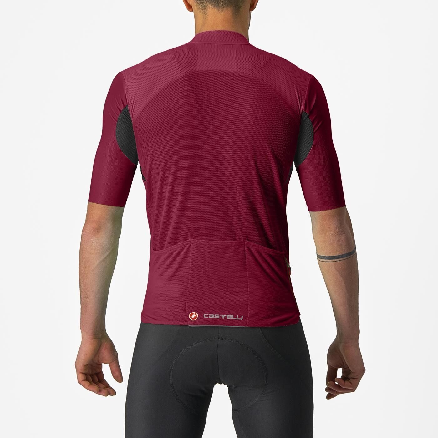tricou cu maneca scurta castelli endurance elite visiniu l 1