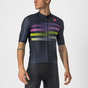 tricou cu maneca scurta castelli endurance pro bleumarin roz galben fluo m scaled
