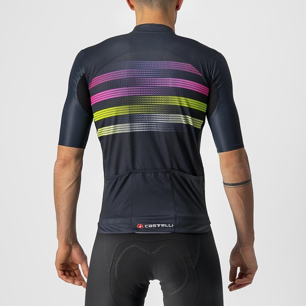 tricou cu maneca scurta castelli endurance pro bleumarin roz galben fluo xxxl 1
