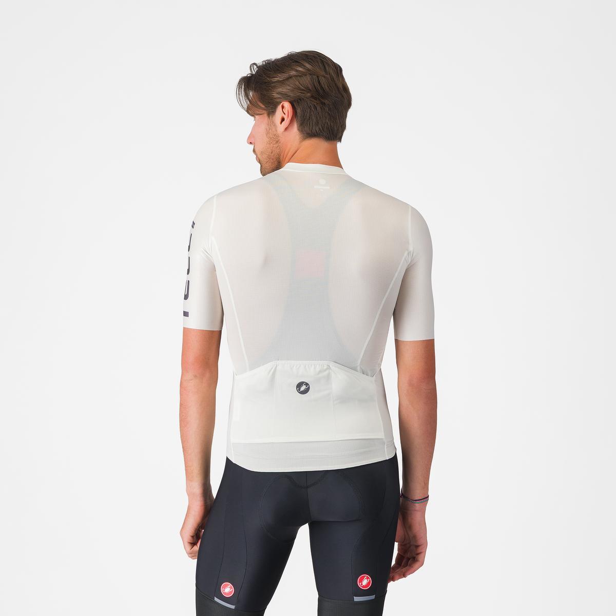 Tricou cu maneca scurta Castelli Entrata Apex, pentru barbati, alb/gri inchis XXL