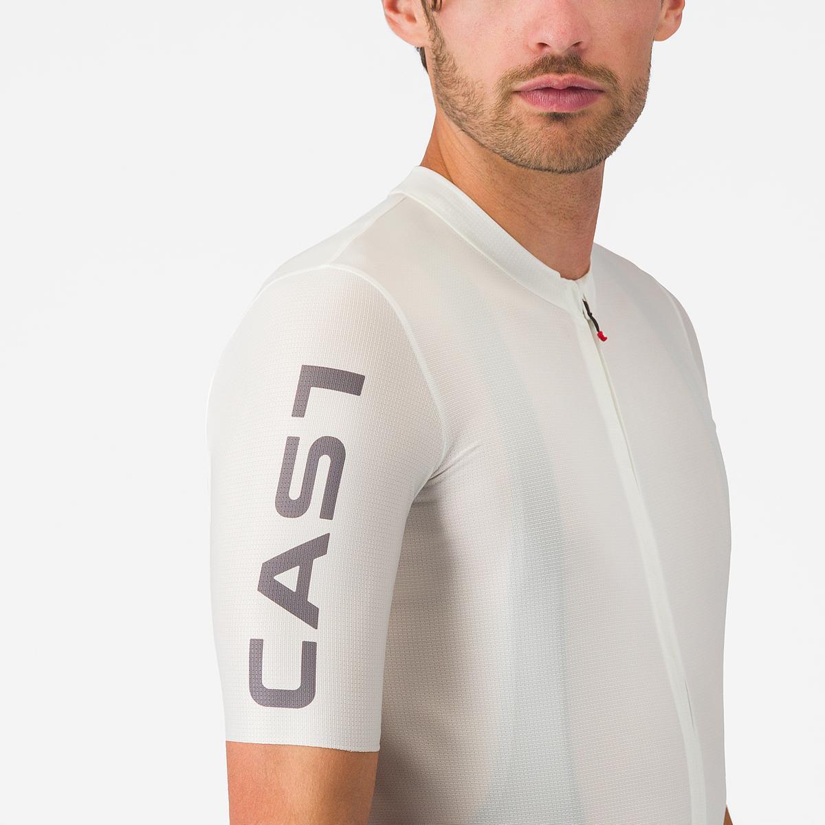 Tricou cu maneca scurta Castelli Entrata Apex, pentru barbati, alb/gri inchis XXL
