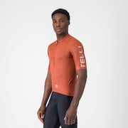 Tricou cu maneca scurta Castelli Entrata Apex, pentru barbati, paprika/arginitu S