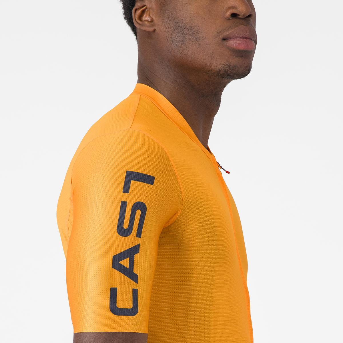 Tricou cu maneca scurta Castelli Entrata Apex, pentru barbati, portocaliu/albastru M