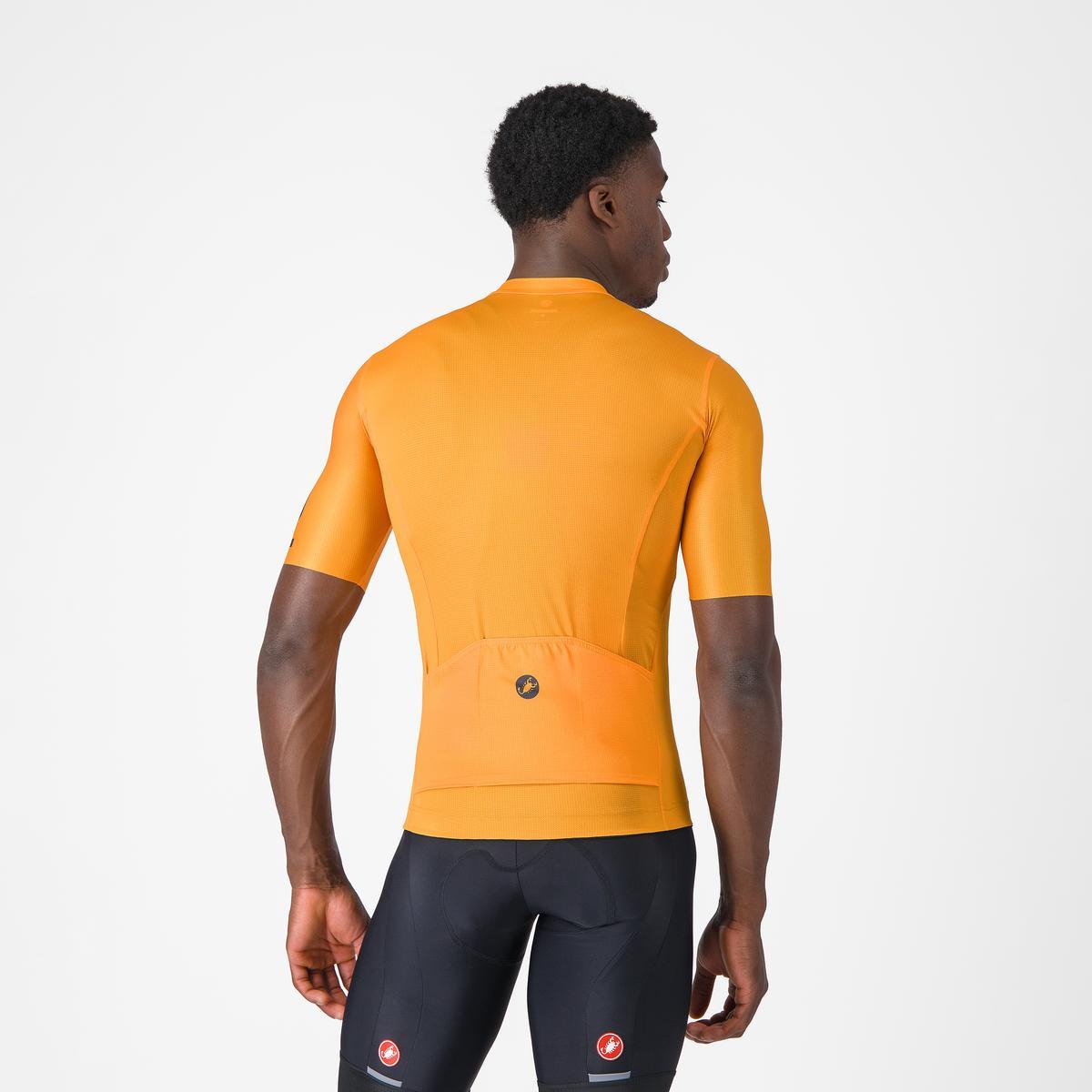 Tricou cu maneca scurta Castelli Entrata Apex, pentru barbati, portocaliu/albastru XL