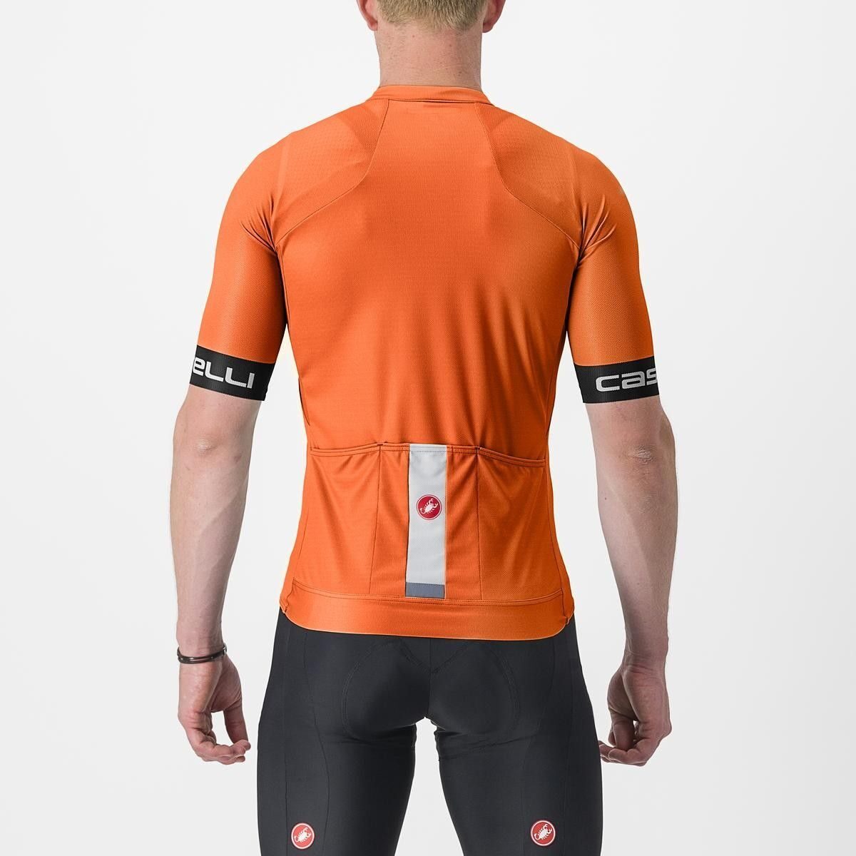 tricou cu maneca scurta castelli entrata vi portocaliu antracit m 1