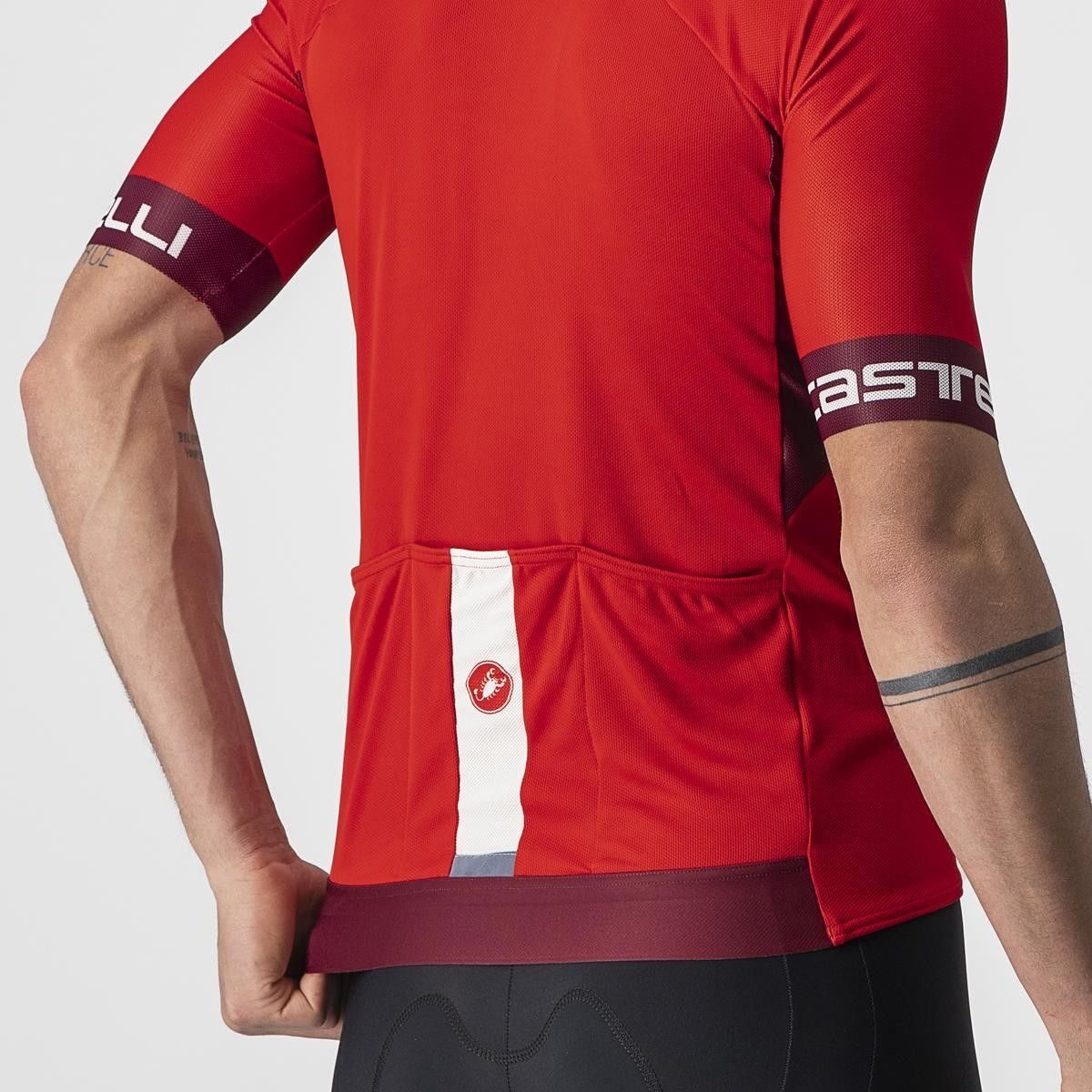 tricou cu maneca scurta castelli entrata vi rosu visiniu s 4