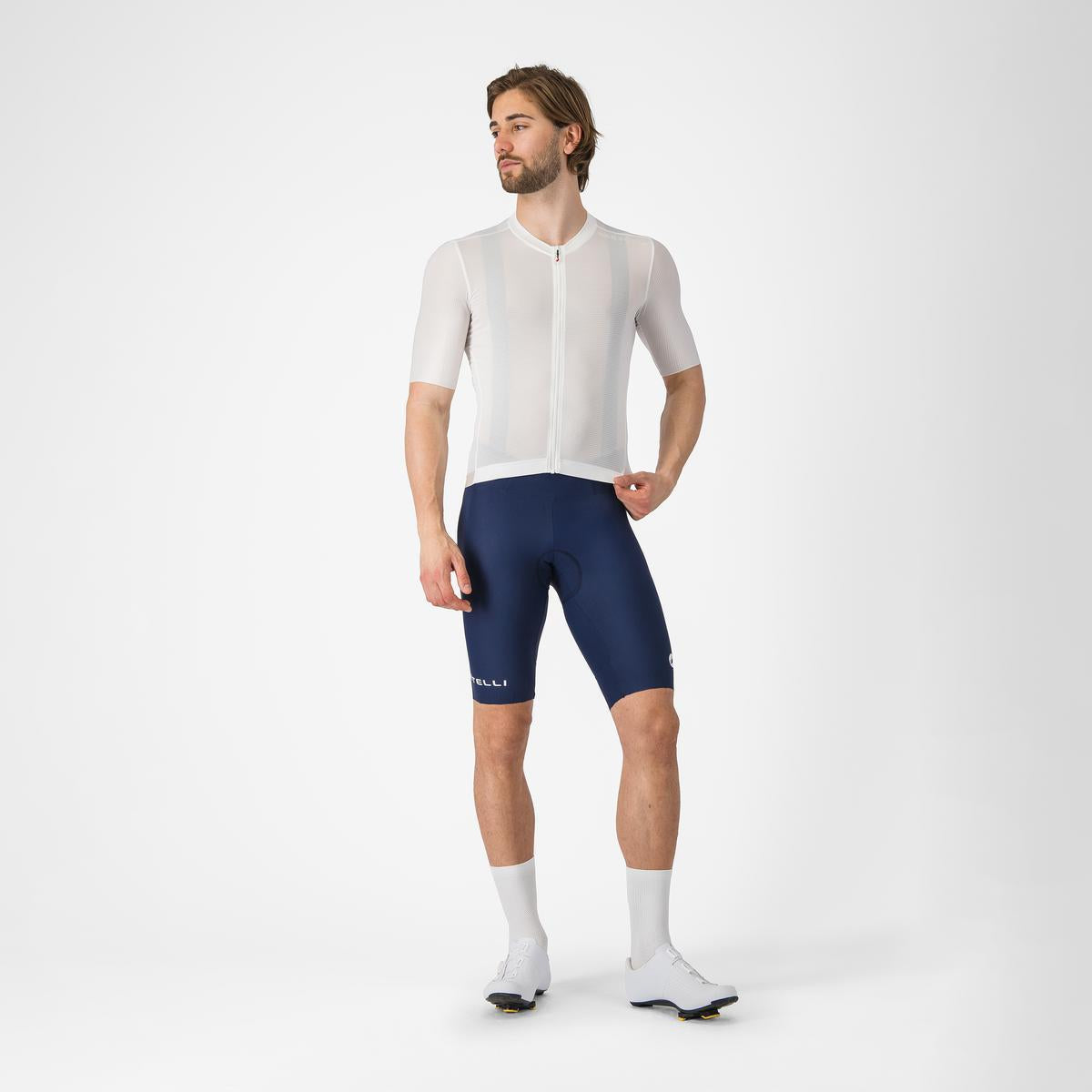 Tricou cu maneca scurta Castelli Espresso 2, pentru barbati, alb XL