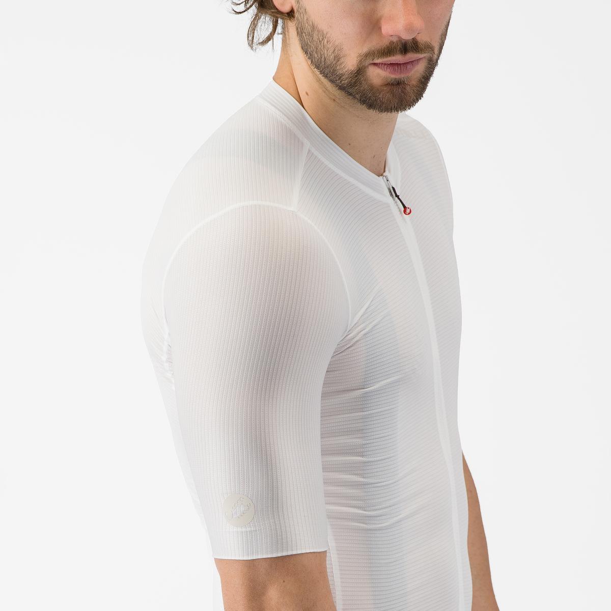 Tricou cu maneca scurta Castelli Espresso 2, pentru barbati, alb XL