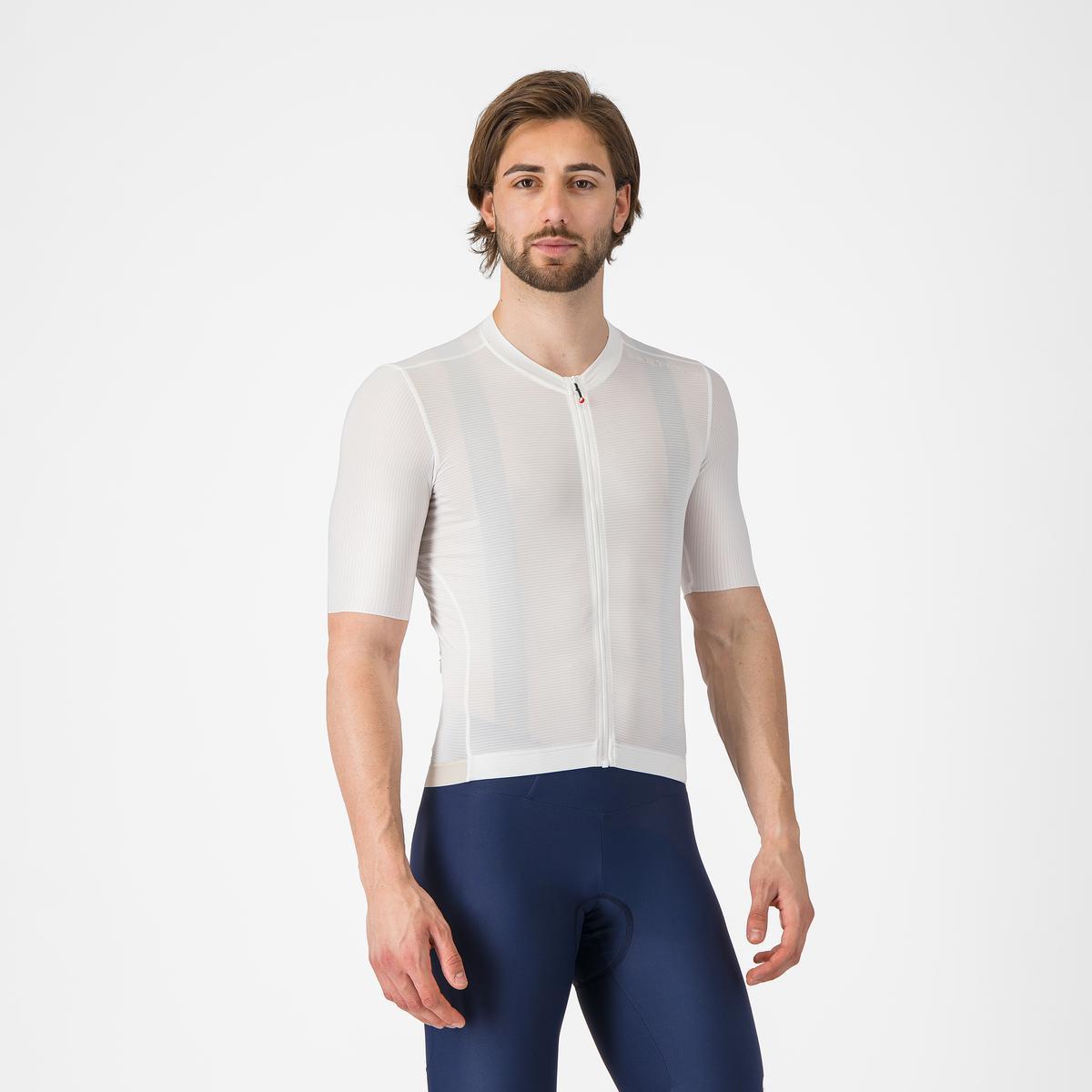 Tricou cu maneca scurta Castelli Espresso 2, pentru barbati, alb XXL