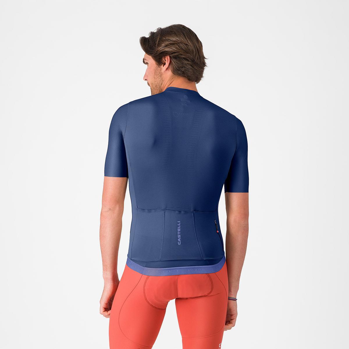 Tricou cu maneca scurta Castelli Espresso 2, pentru barbati, albastru belgian L