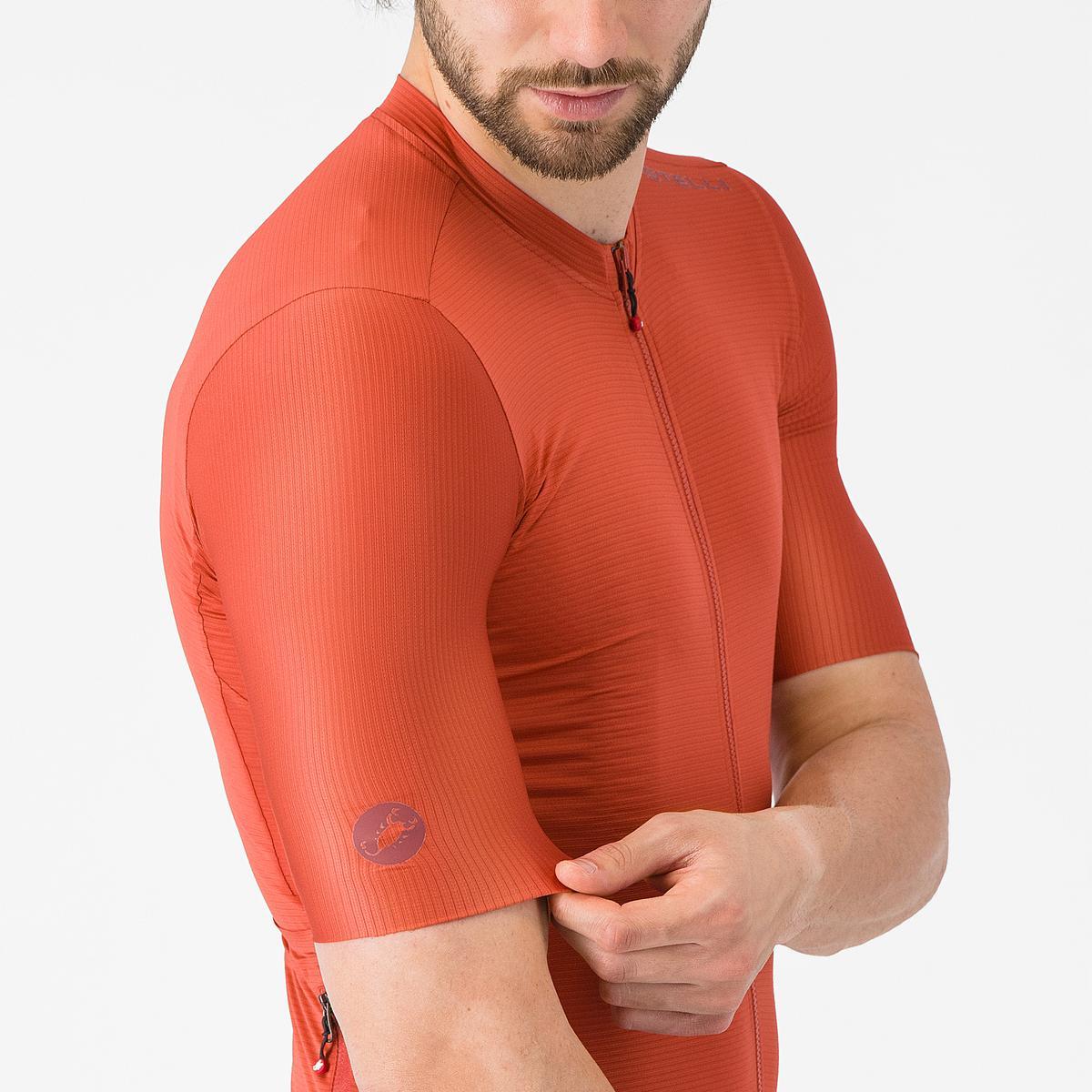 Tricou cu maneca scurta Castelli Espresso 2, pentru barbati, paprika L