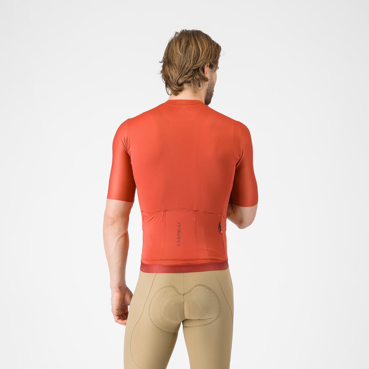 Tricou cu maneca scurta Castelli Espresso 2, pentru barbati, paprika M