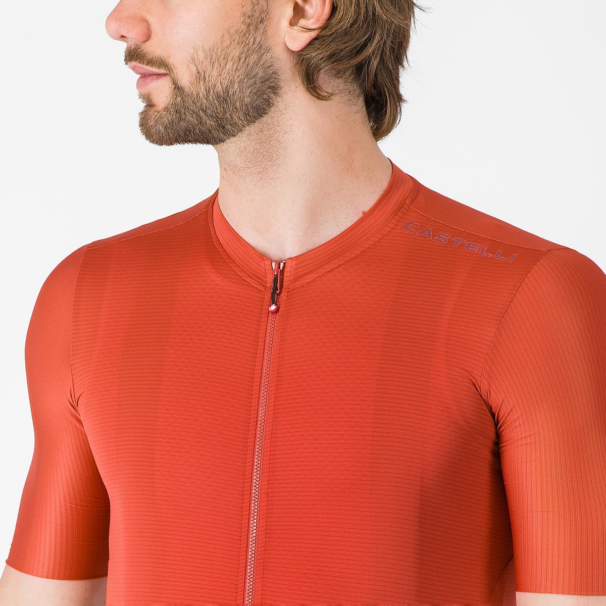 Tricou cu maneca scurta Castelli Espresso 2, pentru barbati, paprika M