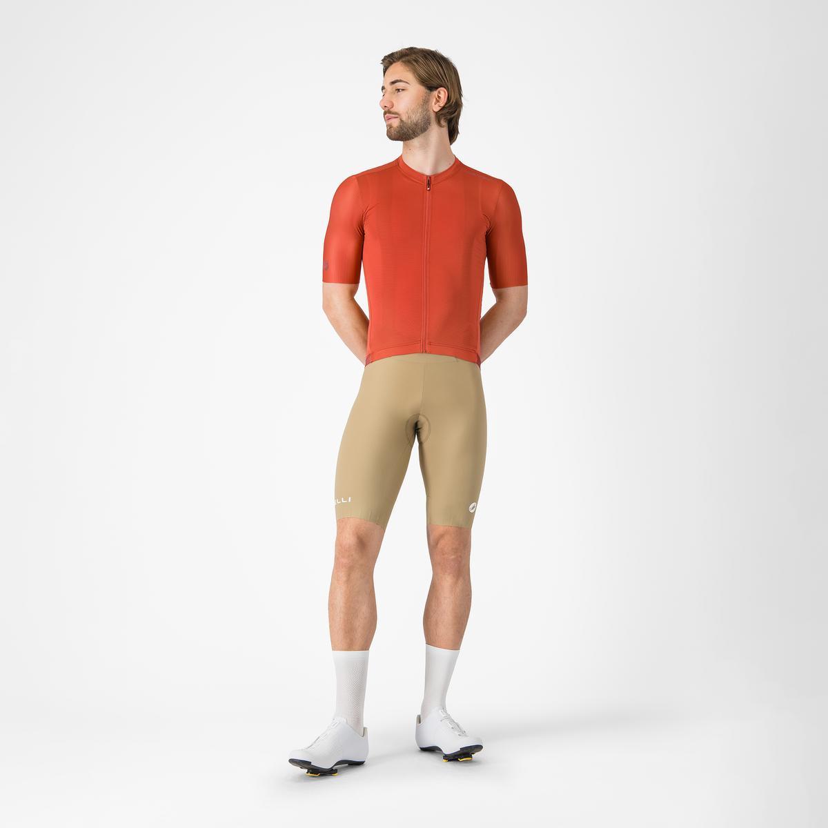 Tricou cu maneca scurta Castelli Espresso 2, pentru barbati, paprika M