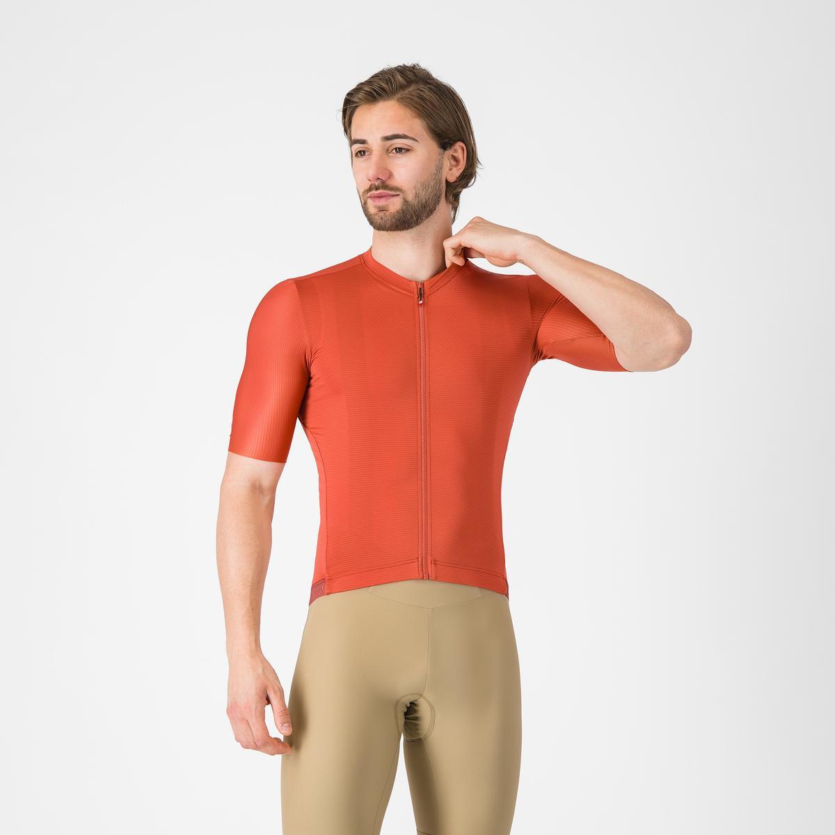 Tricou cu maneca scurta Castelli Espresso 2, pentru barbati, paprika M