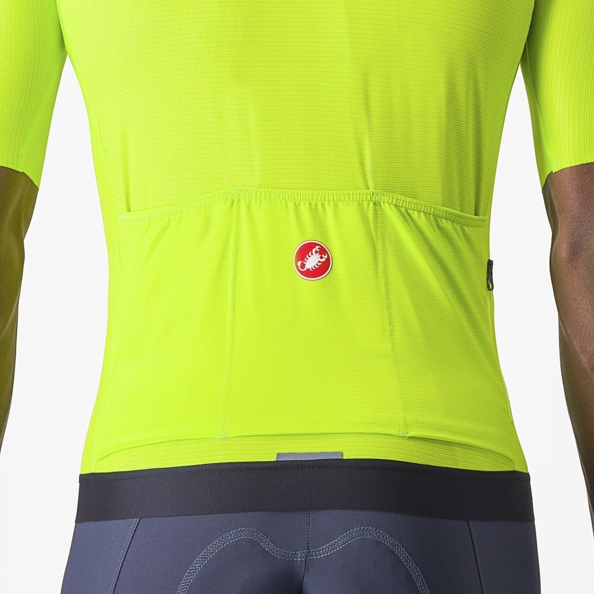 tricou cu maneca scurta castelli espresso galben fluo xxl 3