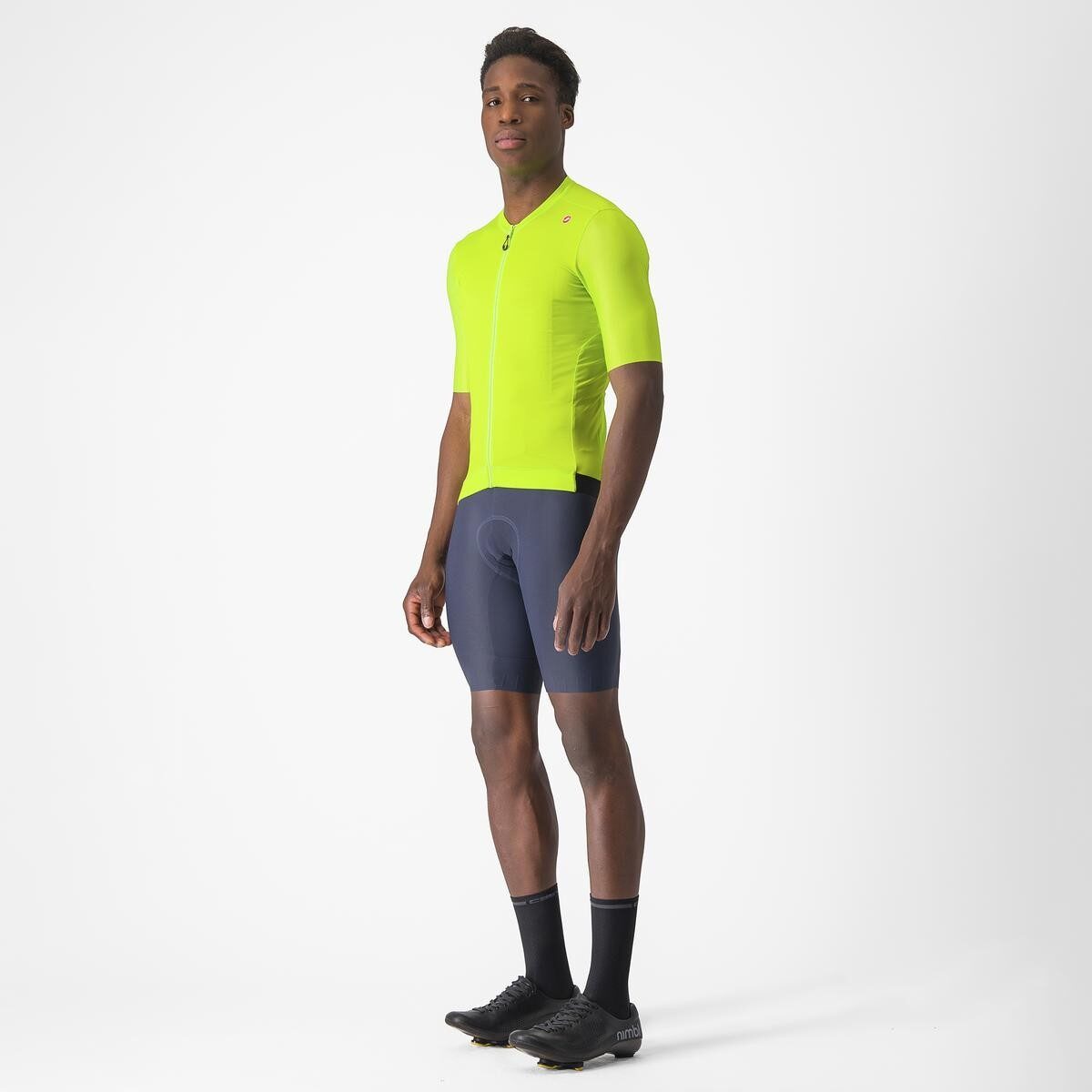 tricou cu maneca scurta castelli espresso galben fluo xxl 7