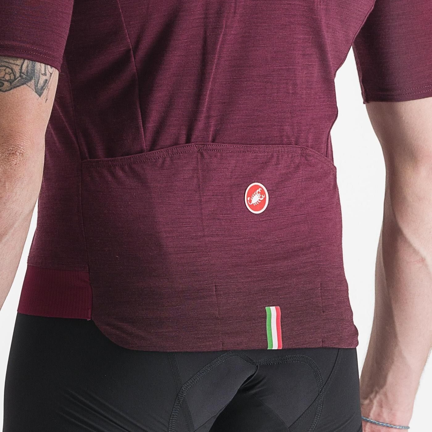 tricou cu maneca scurta castelli essenza visiniu l 2
