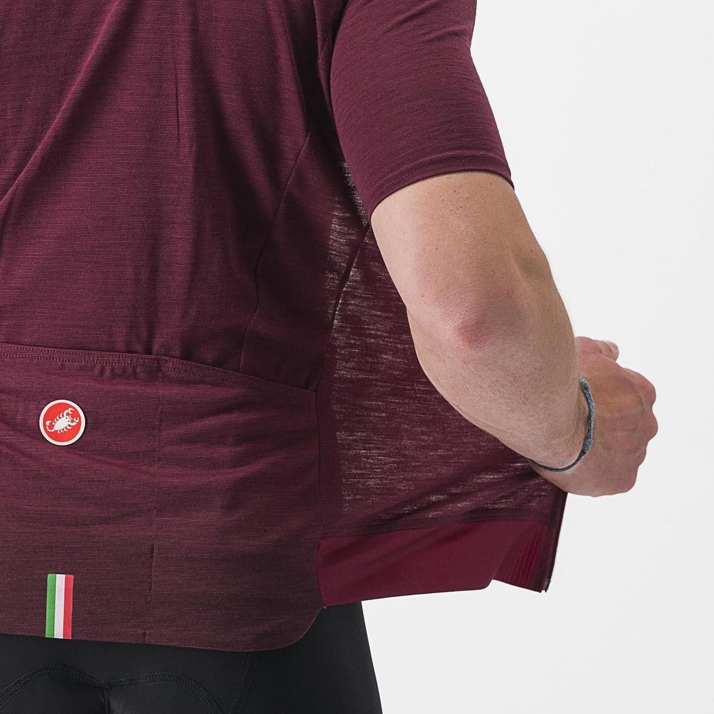 tricou cu maneca scurta castelli essenza visiniu l 3