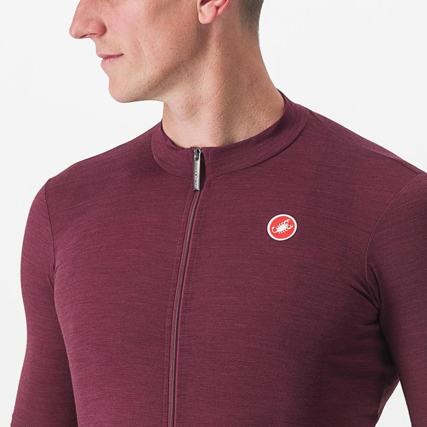 tricou cu maneca scurta castelli essenza visiniu l 5