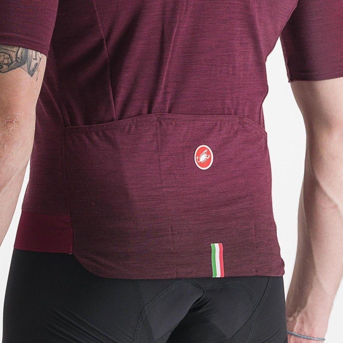 tricou cu maneca scurta castelli essenza visiniu m 2
