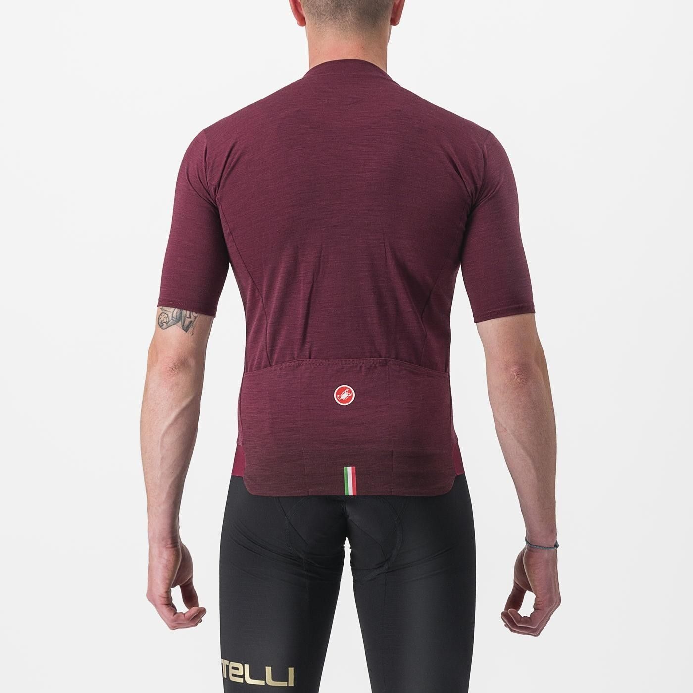 tricou cu maneca scurta castelli essenza visiniu xl 1