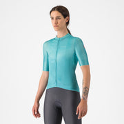 Tricou cu maneca scurta Castelli Fantasia, pentru femei, albastru piscina, L