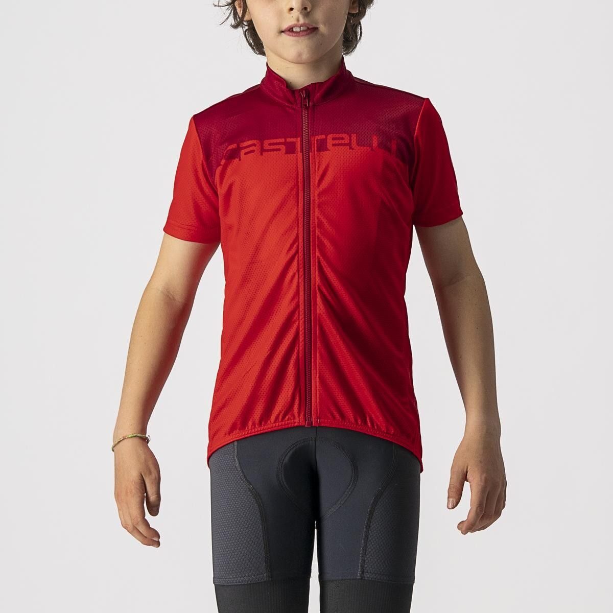 tricou cu maneca scurta castelli neo prologo pentru copii rosu visiniu 6a 3
