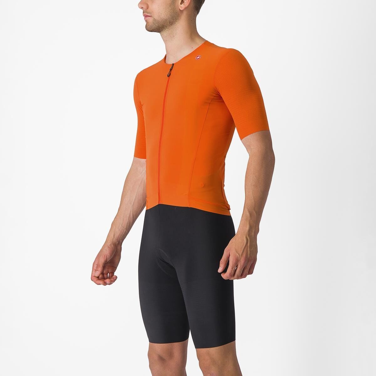 tricou cu maneca scurta castelli premio black portocaliu xl 2