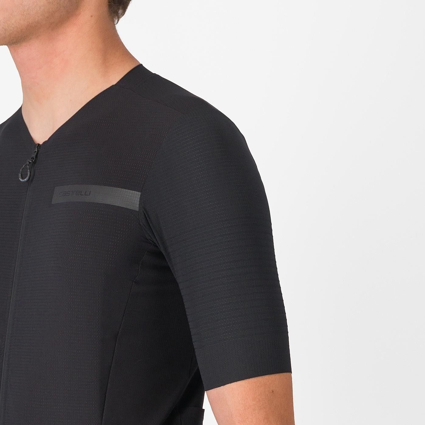 tricou cu maneca scurta castelli premio evo pentru barbati negru deschis negru m 1