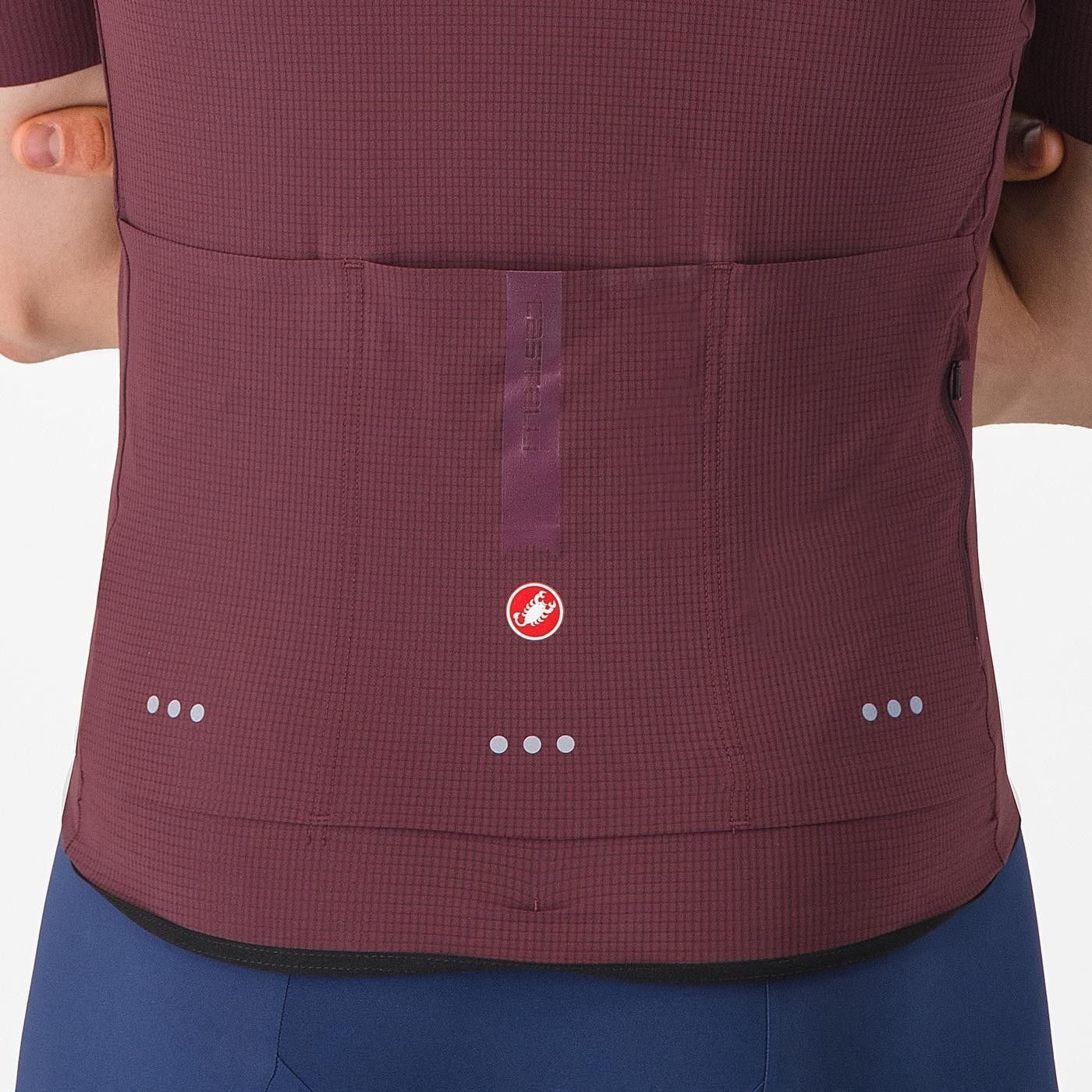tricou cu maneca scurta castelli premio evo pentru barbati visiniu inchis l 3