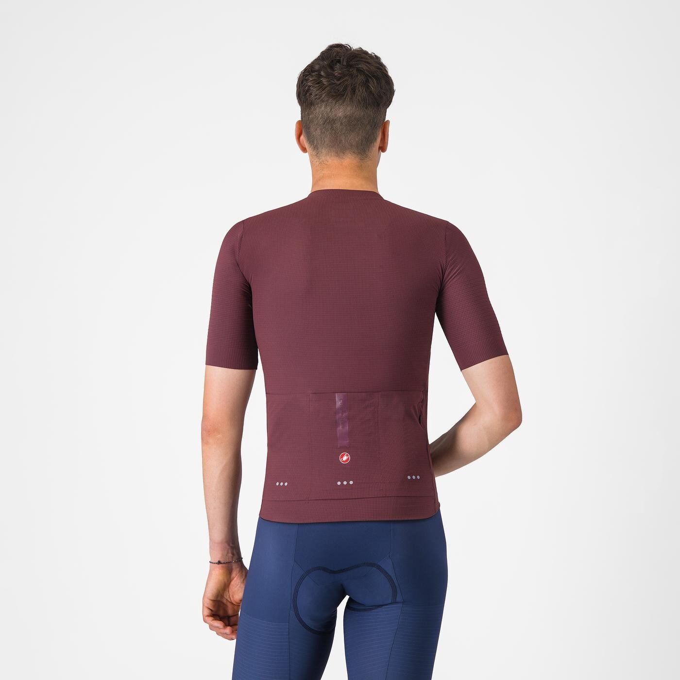 tricou cu maneca scurta castelli premio evo pentru barbati visiniu inchis l 6