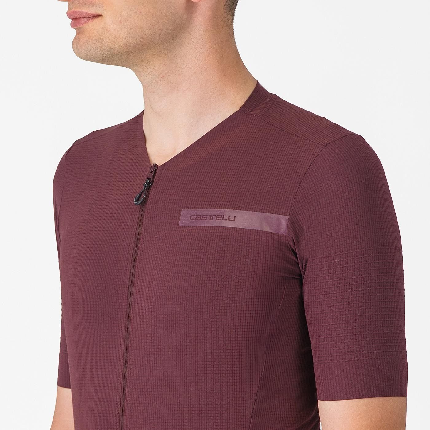 tricou cu maneca scurta castelli premio evo pentru barbati visiniu inchis s 5