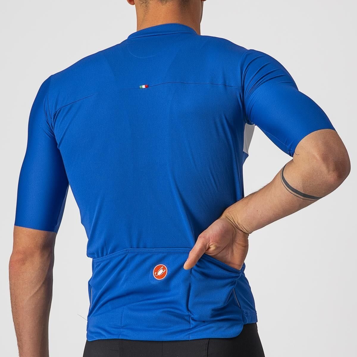 tricou cu maneca scurta castelli prologo 7 albastru alb antracit l 2