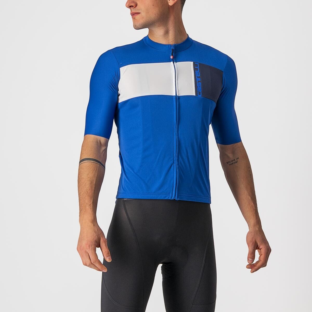 tricou cu maneca scurta castelli prologo 7 albastru alb antracit l