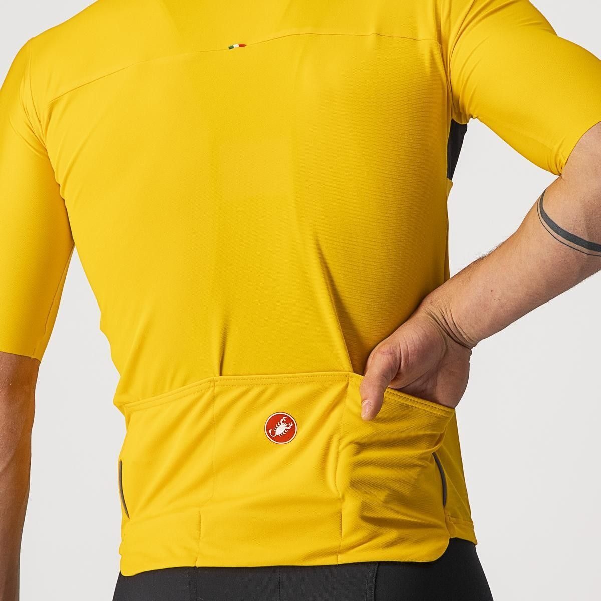 tricou cu maneca scurta castelli prologo 7 galben antracit kaki xxl 2