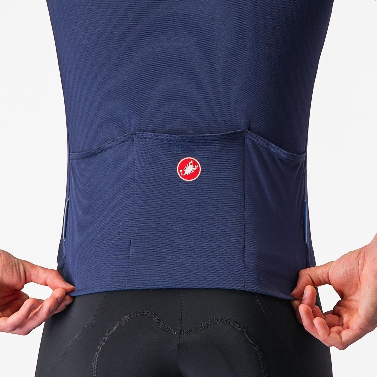 tricou cu maneca scurta castelli prologo 7 indigo albastru gri l 3