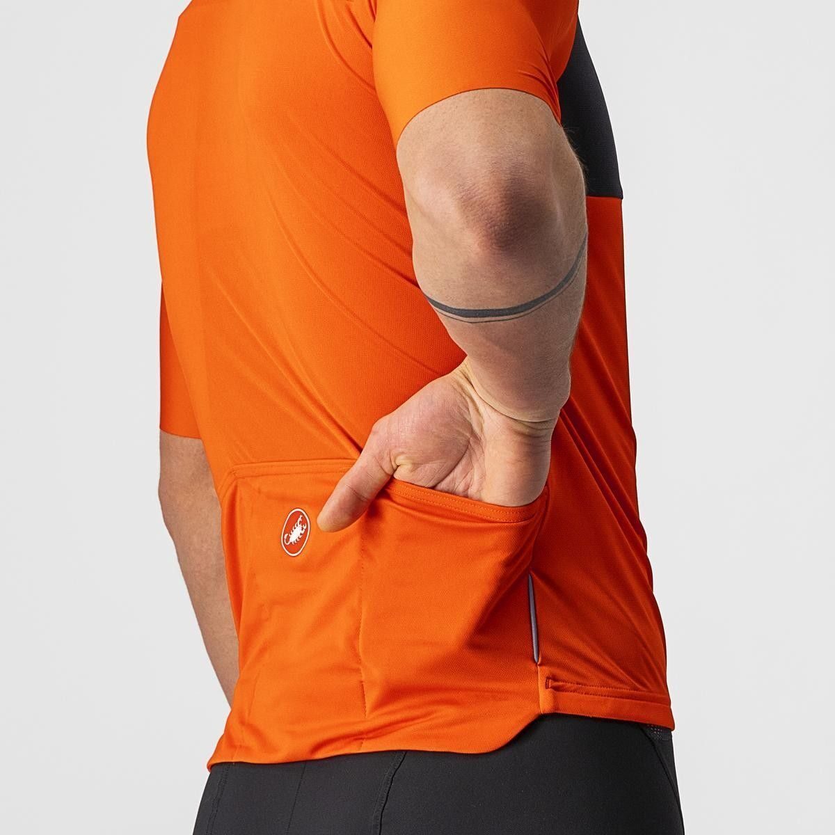 tricou cu maneca scurta castelli prologo 7 portocaliu antracit alb m 2