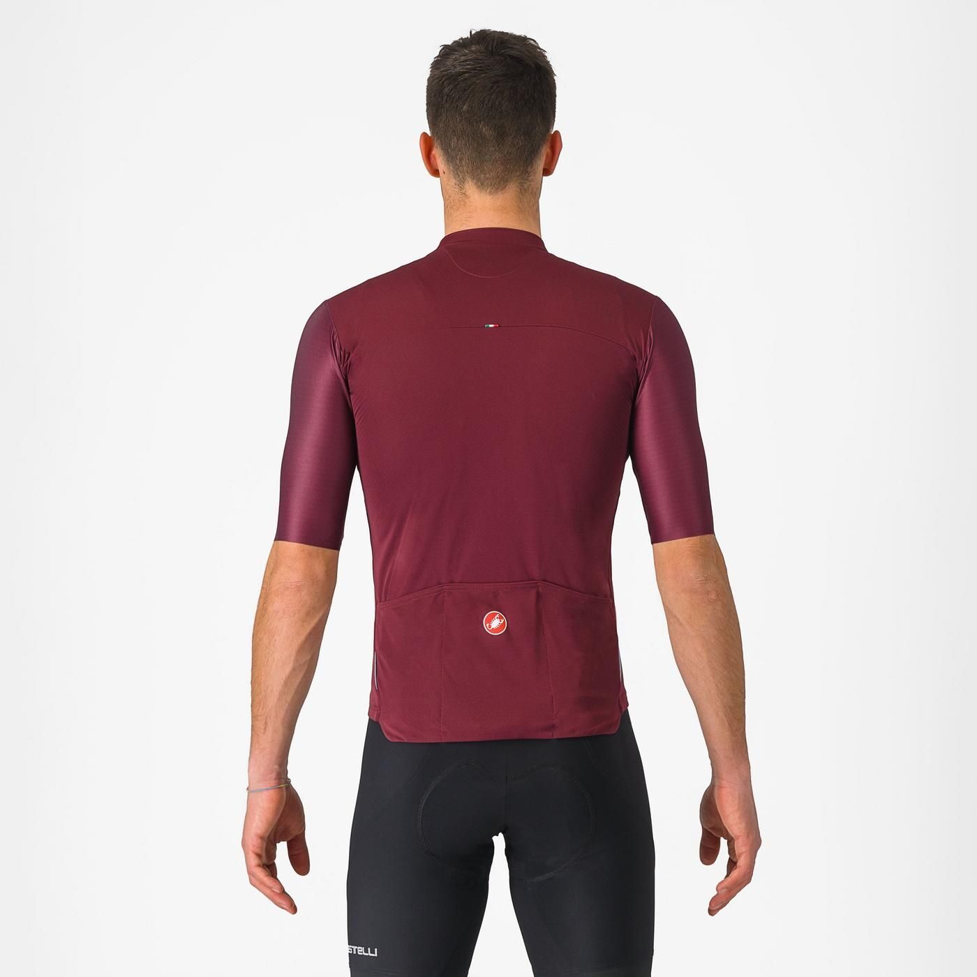 tricou cu maneca scurta castelli prologo 7 visiniu alb galben xl 4