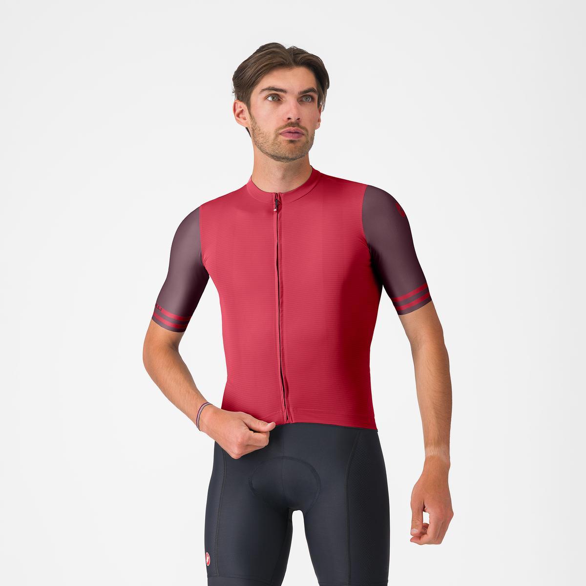 Tricou cu maneca scurta Castelli Prologo Lite 2, pentru barbati, rosu/bordo M