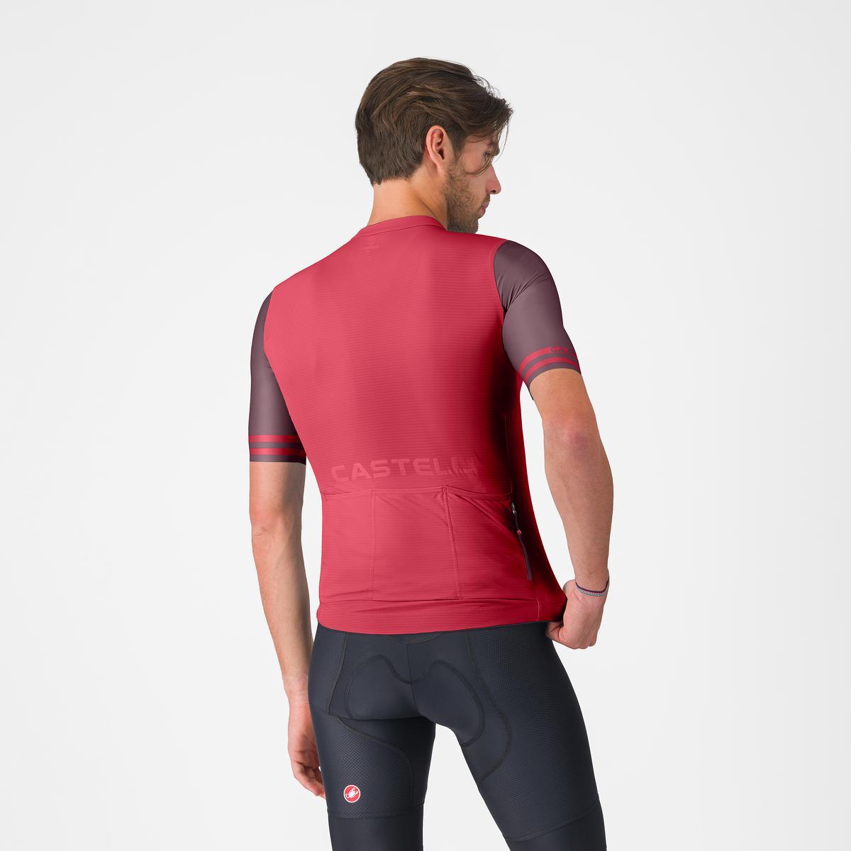 Tricou cu maneca scurta Castelli Prologo Lite 2, pentru barbati, rosu/bordo XL