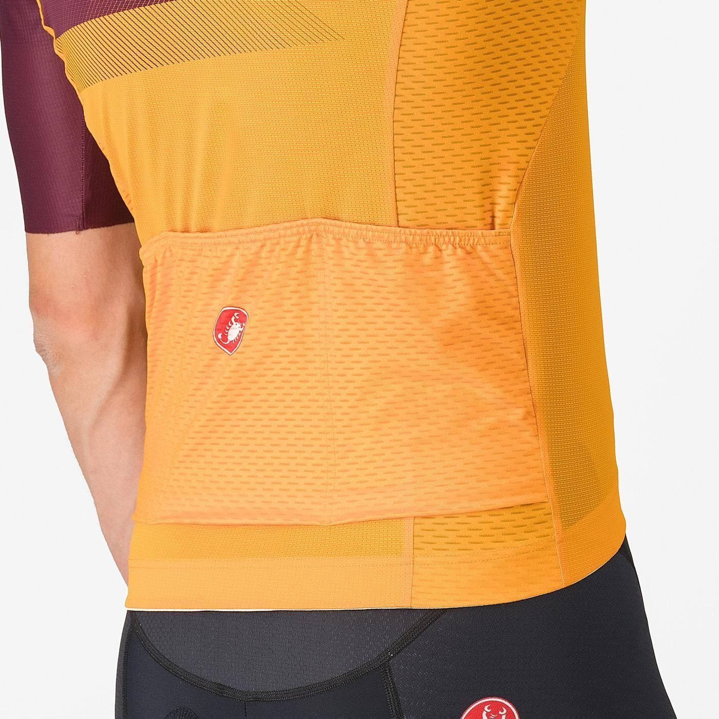 tricou cu maneca scurta castelli simbolo pentru barbati portocaliu aprins visiniu inchis xl 5