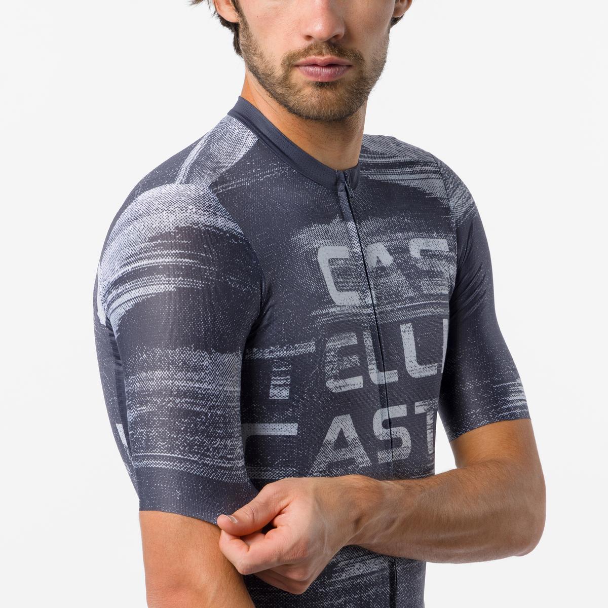 Tricou cu maneca scurta Castelli Stratus Logo, pentru barbati, twilight blue/winter sky L