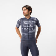 Tricou cu maneca scurta Castelli Stratus Logo, pentru barbati, twilight blue/winter sky M