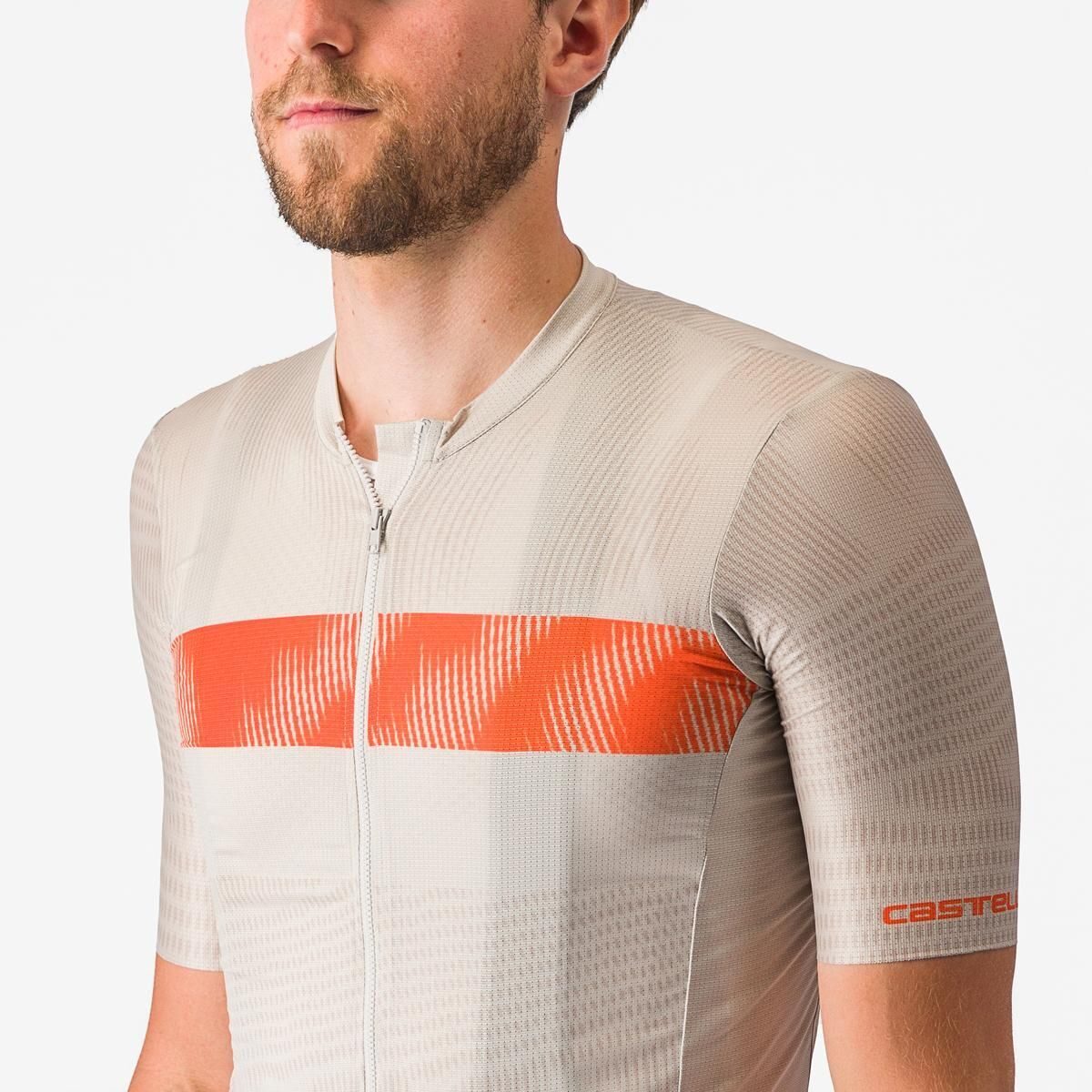 tricou cu maneca scurta castelli unlimited endurance gri portocaliu l 2