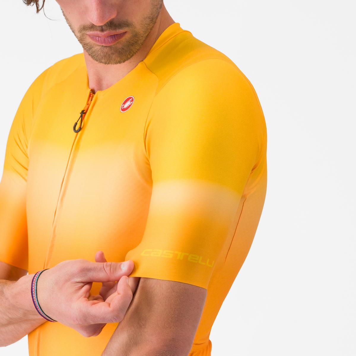Tricou cu maneca scurta Castelli UPF, pentru barbati, portocaliu aprins, L