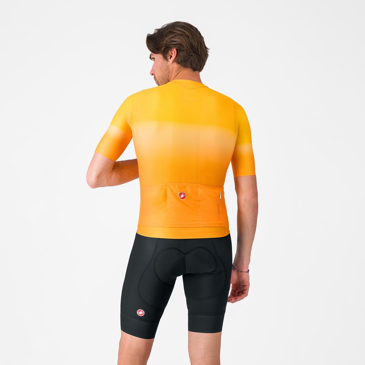 Tricou cu maneca scurta Castelli UPF, pentru barbati, portocaliu aprins, M