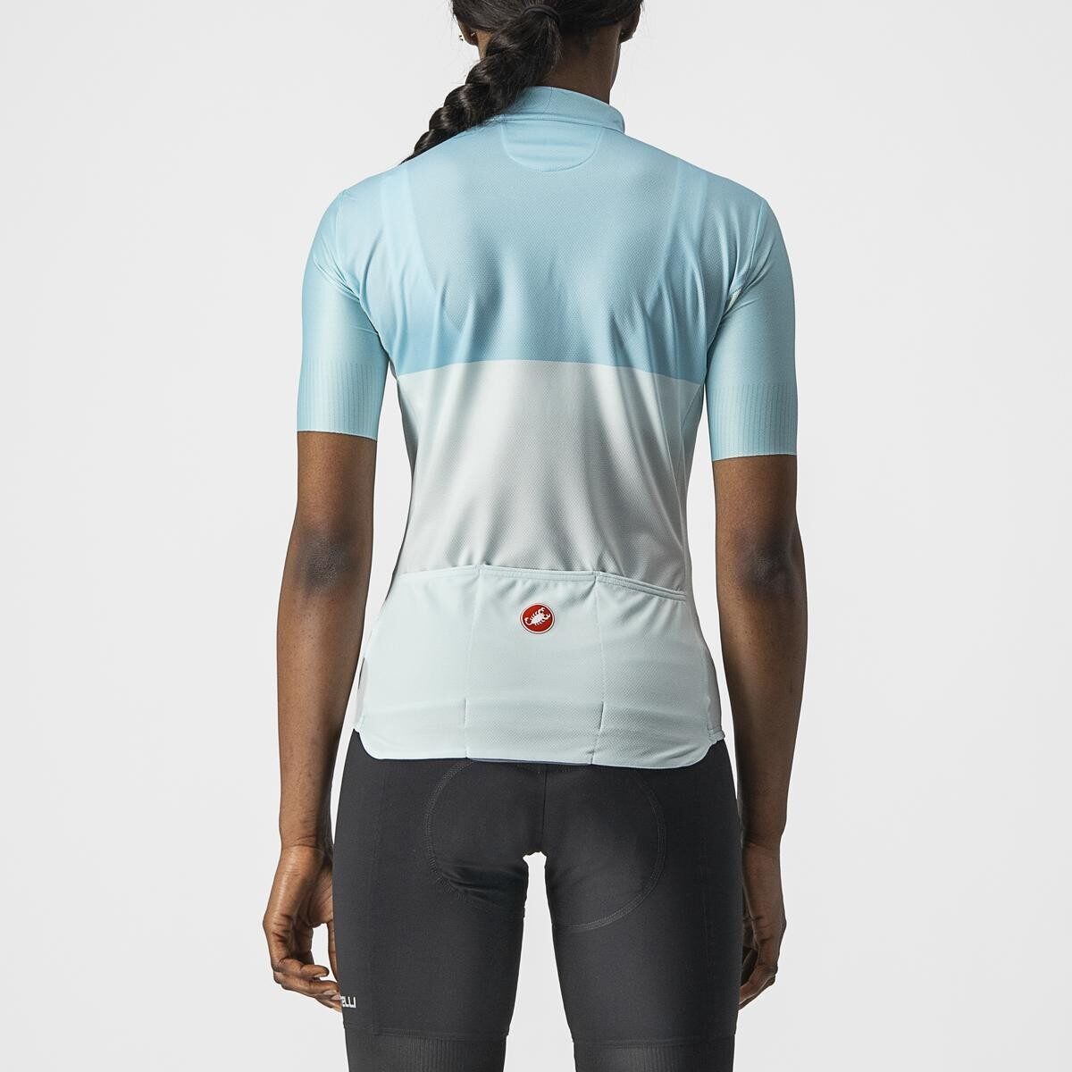 tricou cu maneca scurta castelli velocissima de dama alb bleu l 1
