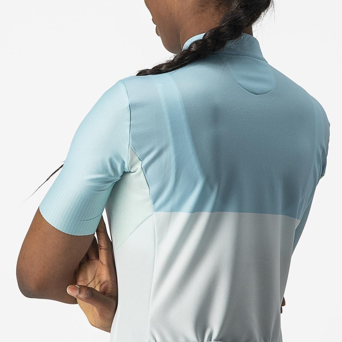 tricou cu maneca scurta castelli velocissima de dama alb bleu s 3
