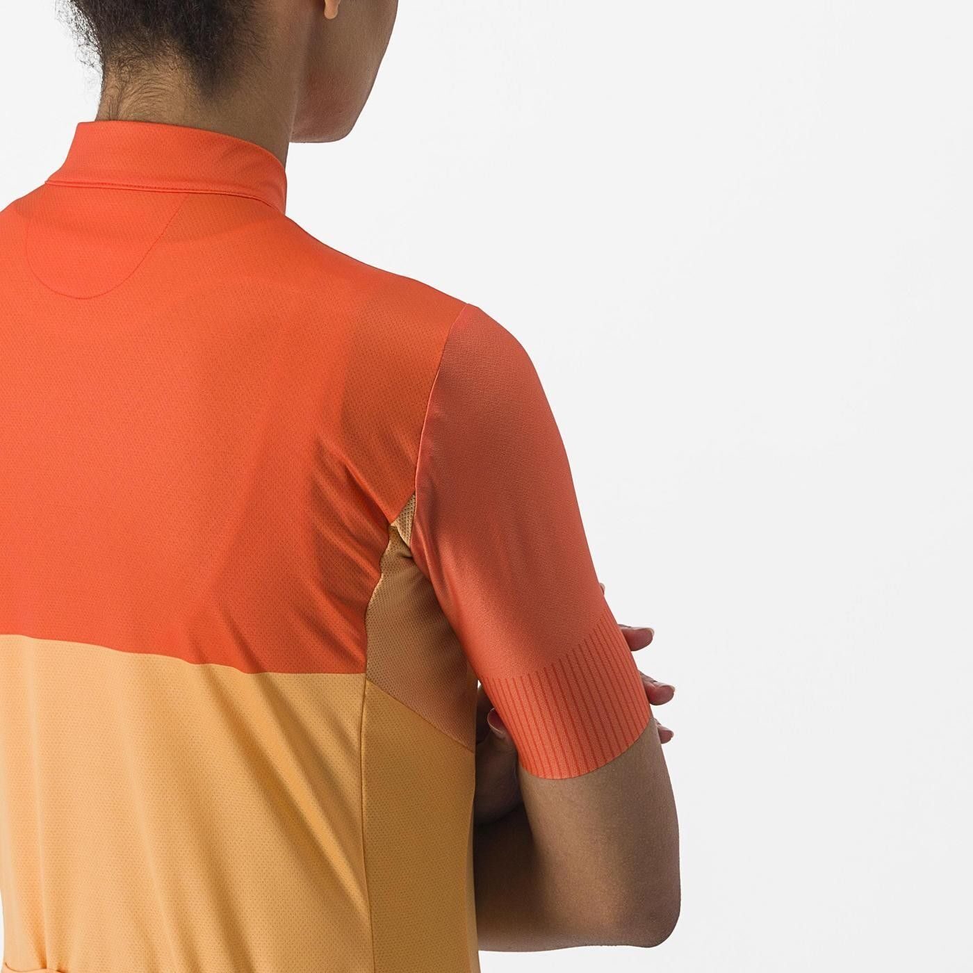 tricou cu maneca scurta castelli velocissima de dama galben portocaliu s 3